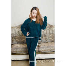 Soft fleece green pajama set